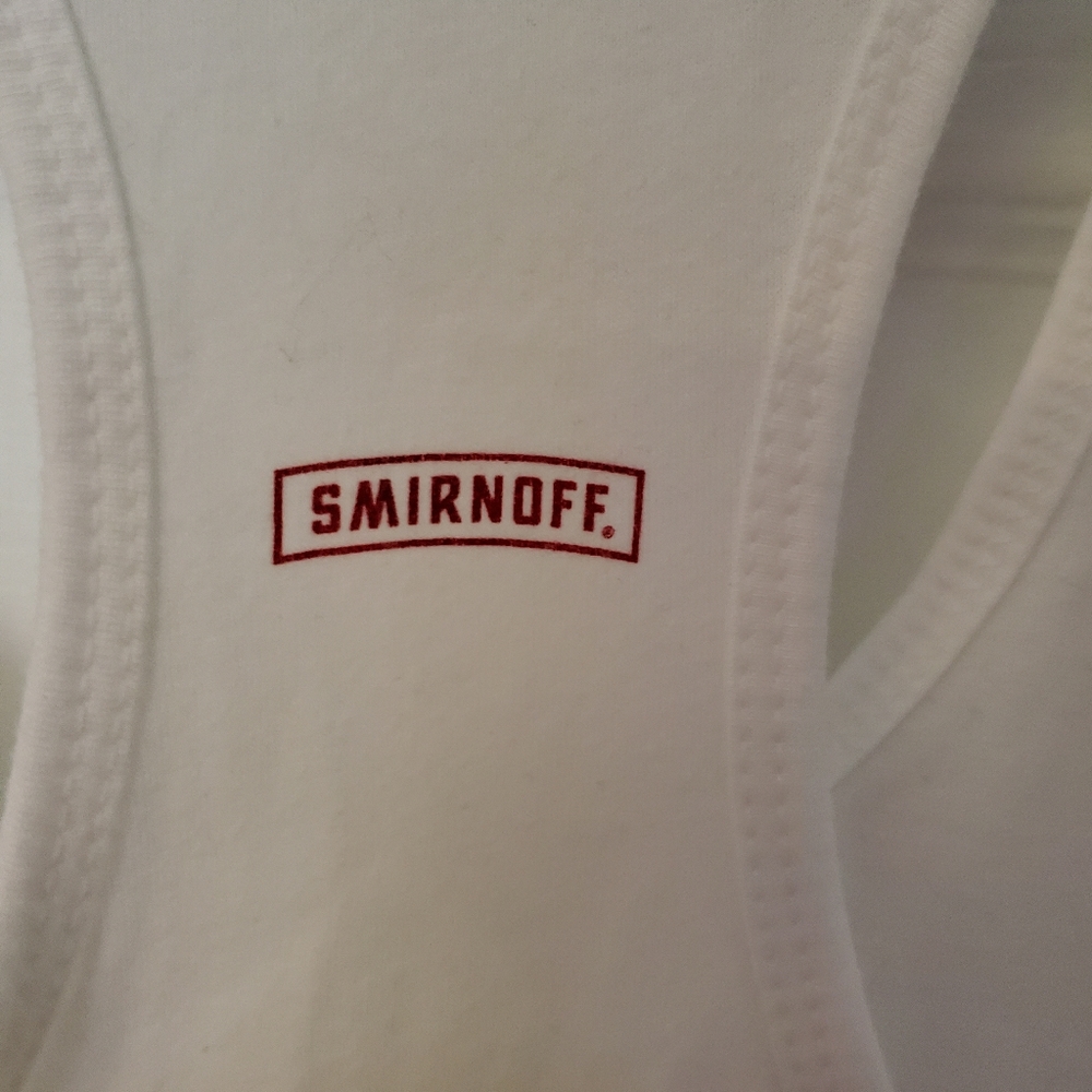 81. Aftershock Women's White Tanktop, Large - Picture 3 of 4